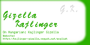 gizella kajlinger business card